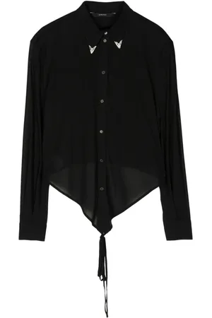 pushBUTTON Collar-detail strap-detail shirt