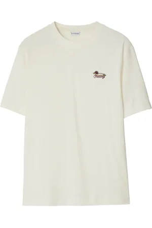 Burberry Embroidered-logo cotton T-shirt