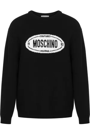 Moschino Logo-intarsia virgin-wool jumper