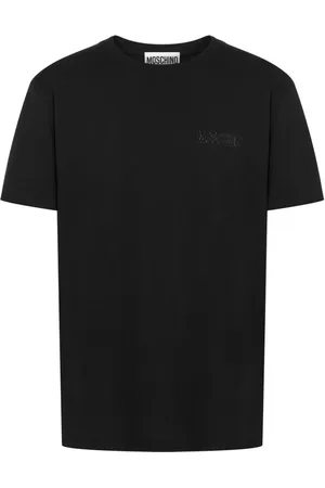 Moschino Logo-raised cotton T-shirt