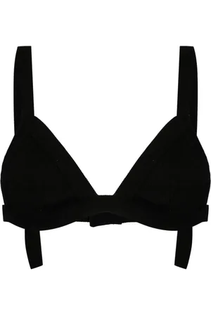 Natasha Zinko Logo-embroidered ribbed bra