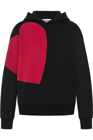 Moschino Heart-print cotton hoodie
