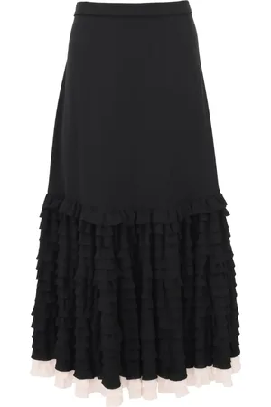 ALEXIS Dozza ruffled midi skirt