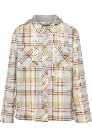 Acne Studios Buttoned checked hoodie