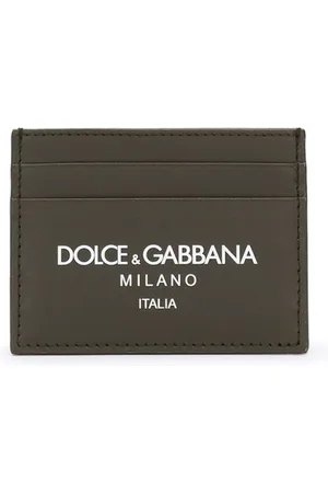 Dolce & Gabbana Logo-print leather cardholder