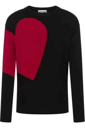 Moschino Heart-intarsia virgin-wool jumper