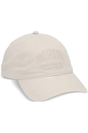 Ganni Logo-embroidered cotton cap