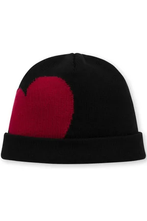 Moschino Heart-motif intarsia-knit beanie