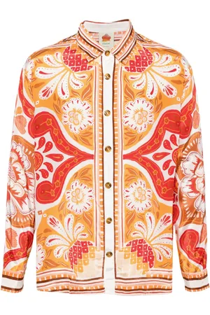 Farm Rio Wonderful Scarf satin shirt