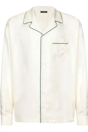 Dolce & Gabbana Embroidered-logo silk-twill shirt