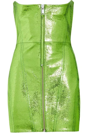 Retrofete Sylvie metallic leather minidress