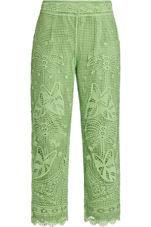 Farm Rio Guipire embroidered trousers