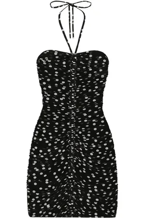 Dolce & Gabbana Polka-dot draped tulle dress
