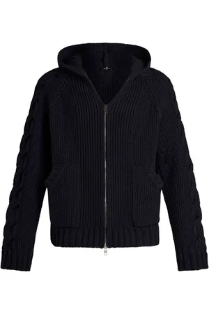 Etro Cable-knit zip-up hoodie