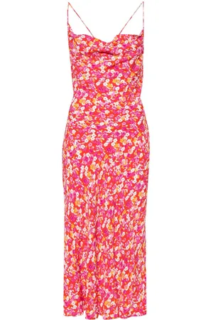 ROTATE Floral-print midi dress