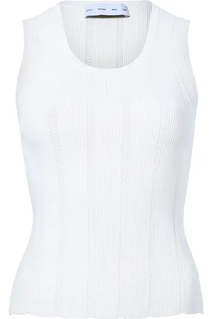 Proenza Schouler Perry compact pointelle rib knitted top