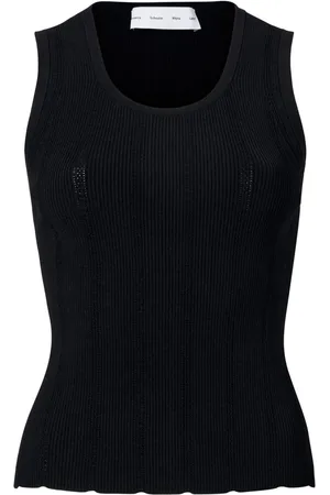 Proenza Schouler Perry compact pointelle rib knitted top