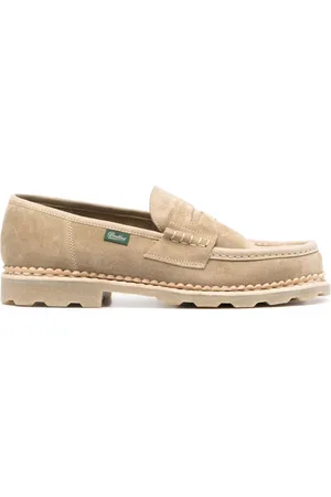 Paraboot Logo-patch suede loafers