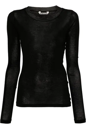 Auralee Fine-knit semi-sheer T-shirt