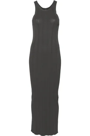 Totême Round-neck fine-ribbed maxi dress