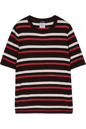 CHANEL 2000 striped short-sleeve T-shirt