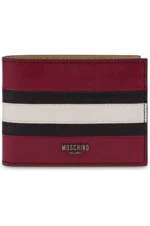 Moschino Stripe-detail leather wallet