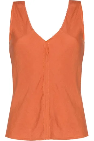 Voz V-neck seam-detailing top