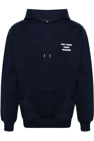 Drôle de Monsieur Slogan-print cotton hoodie