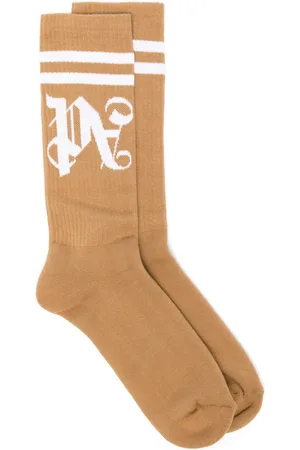 Palm Angels Intarsia-knit logo socks
