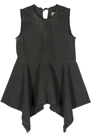 UMA WANG Tug frayed peplum top