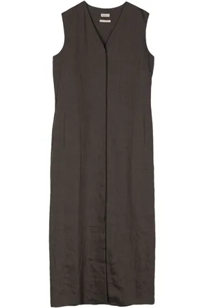 Hermès 1990-2000s sleeveless linen dress