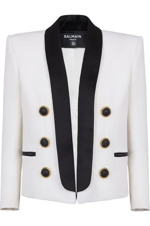 Balmain Open-front wool blazer