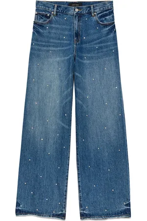 Purple Brand Rhinestone-embellished wide-leg jeans
