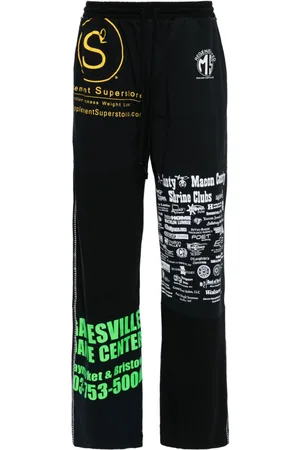 Marine Serre Mix-print cotton track pants