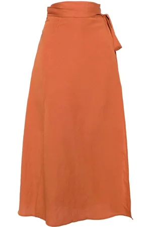 Voz High-waisted wrap maxi skirt