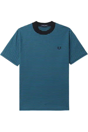 Fred Perry Laurel Wreath-embroidered striped T-shirt