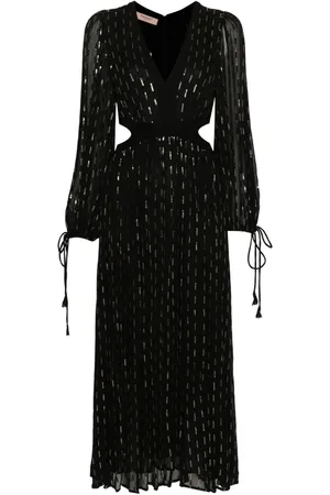 Twin-Set Sequin-embellished georgette midi dress