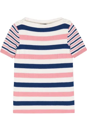 CHANEL Striped cashmere top