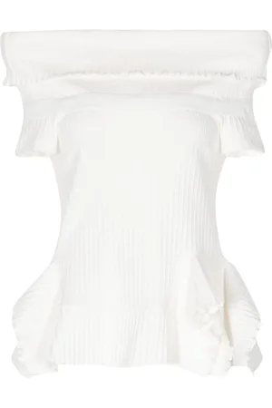 GOEN.J Off-shoulder cotton-blend top