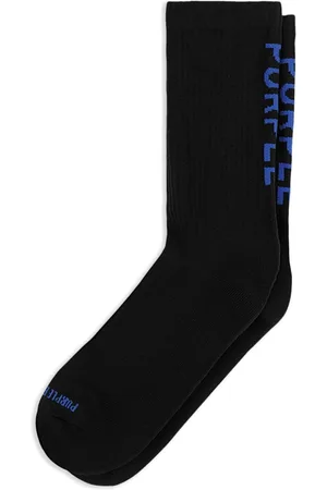 Purple Brand Logo-intarsia cotton socks