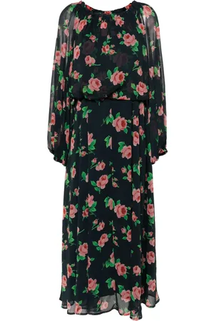 ROTATE Floral-print chiffon maxi dress