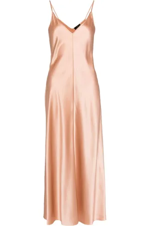 Voz V-neck slip silk dress