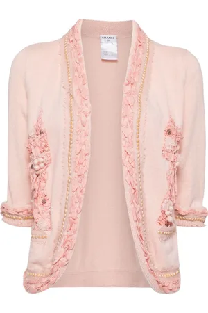 CHANEL 2000s appliquée detailing cashmere cardigan