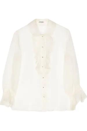 Miu Miu Broderie anglaise silk shirt