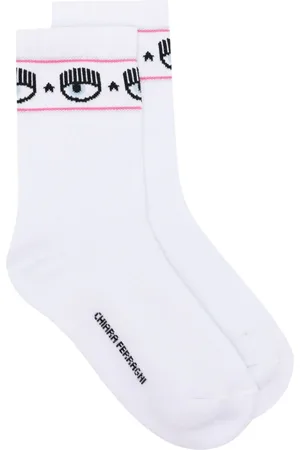 Chiara Ferragni Logomania ribbed socks