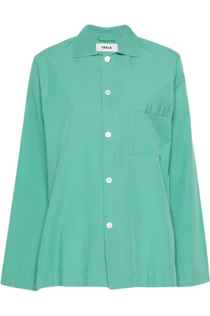 Tekla Spread-collar cotton shirt