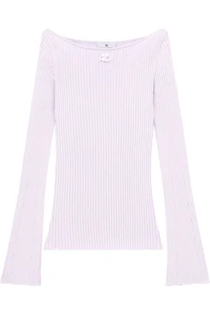 Courrèges Boat-neck ribbed jumper