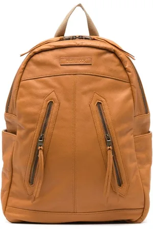 PRIVATE STOCK Logo-appliqué leather backapck