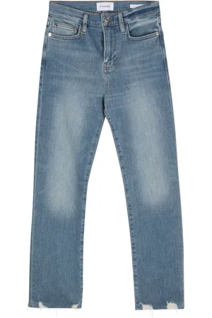 Frame High-rise straight-leg jeans