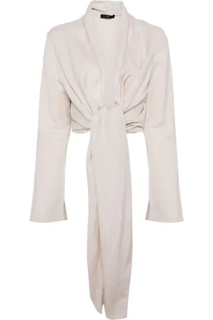 Voz Tie-fastening cropped cardigan